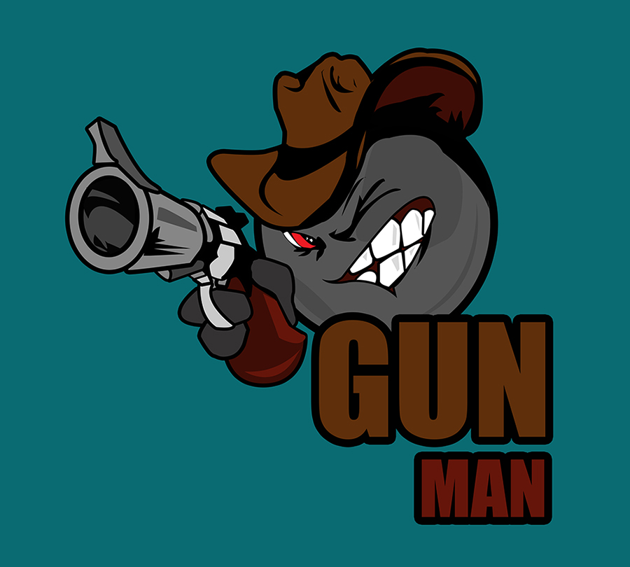 Gun Man Logo Design