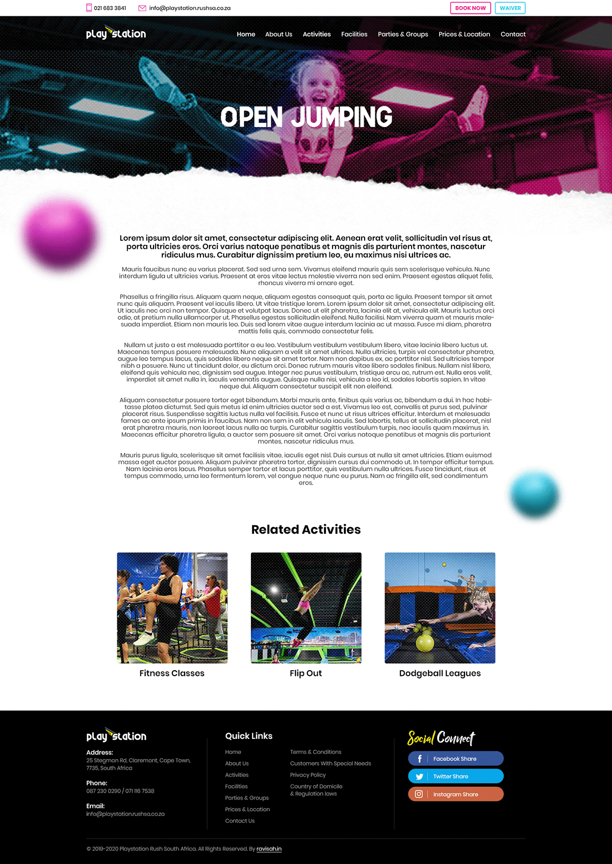 Rush Playstation Website Design