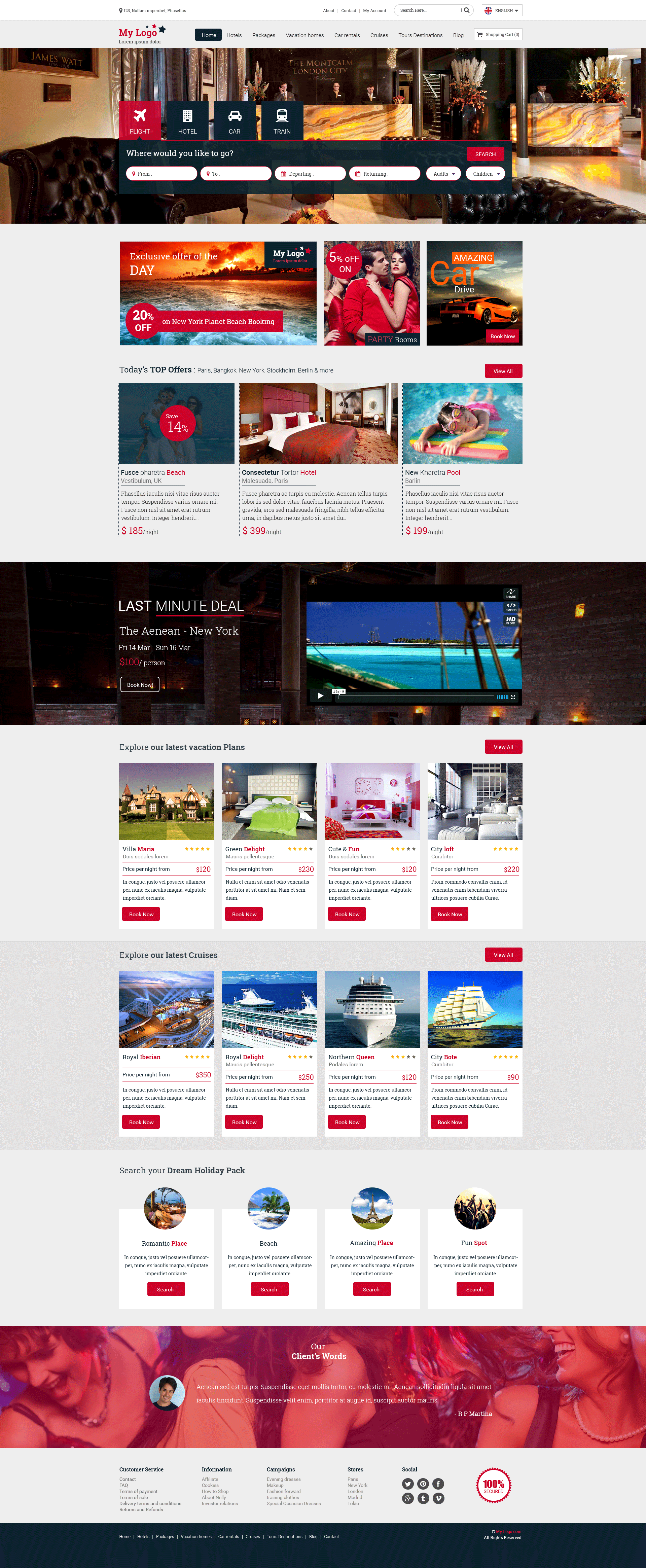 Tour & Travel Website Design